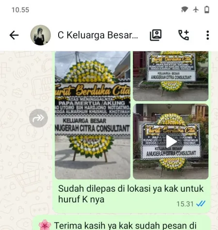 Pengiriman Papan Bunga Duka Holiday Inn Gajah Mada